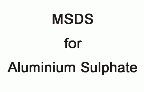 MSDS for Aluminium Sulphate